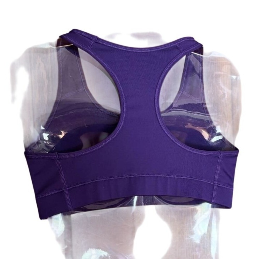 Nike Sports Bra Purple Small Racerback Dri-FIT Athletic Low Impact Workout - Picture 2 of 4